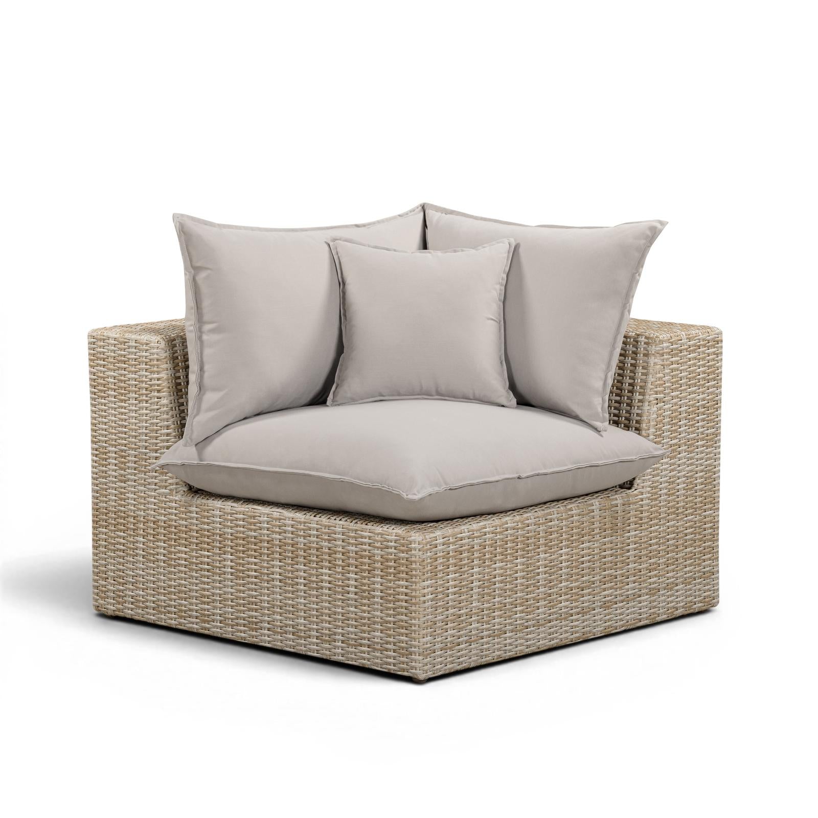 TOV Furniture Cali Performance Fabric & Wicker Outdoor Modular Components