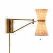 Gable Antique Natural Brass Swing Arm Sconce