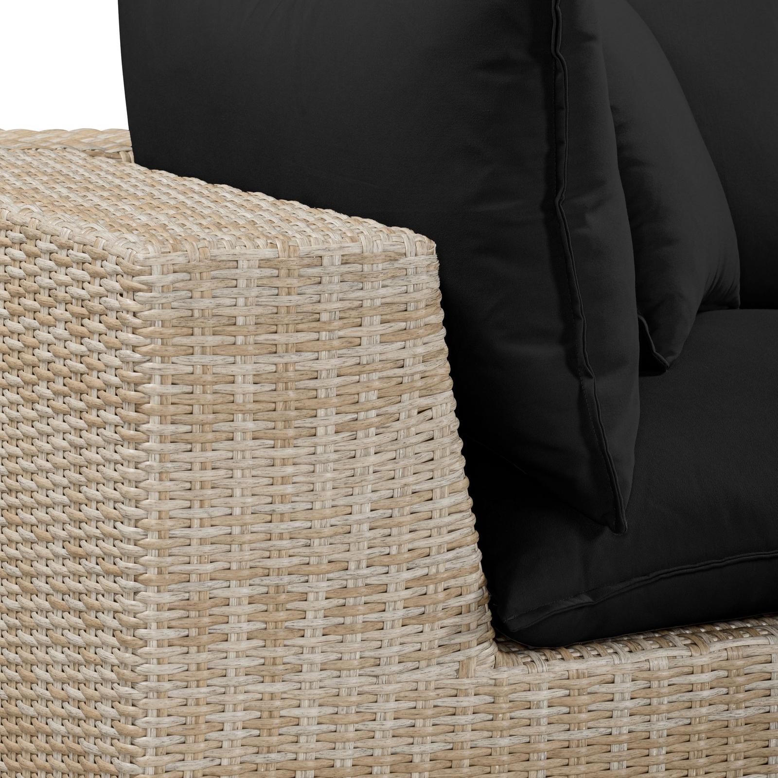 TOV Furniture Cali 4-Piece Performance Fabric & Wicker Outdoor Sectional
