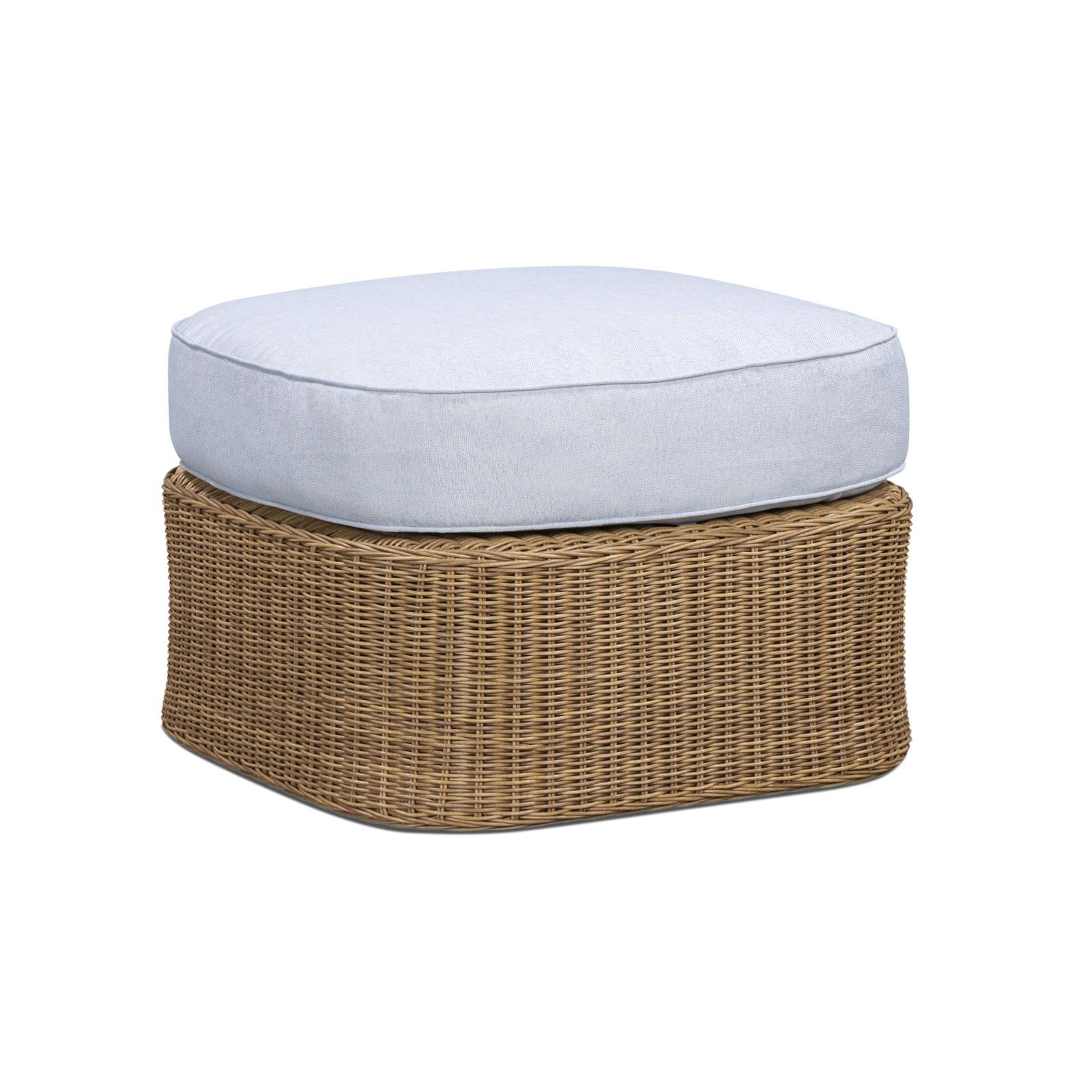 TOV Furniture Axel Boucle Outdoor Ottoman