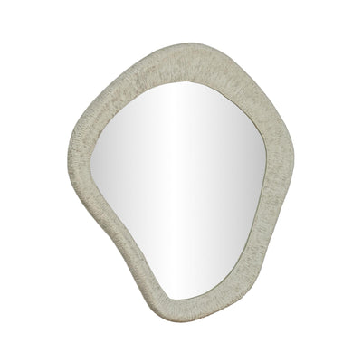 TOV Furniture Orpheus 35"X31" Ribbed Faux Stone Wall Mirror