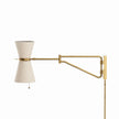 Gable Antique Natural Brass Swing Arm Sconce
