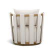 TOV Furniture Paolo Cream Upcycled Basketweave Fabric Outdoor Accent Chair