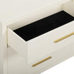TOV Furniture Dani Cream Faux Shagreen Drawer Dresser