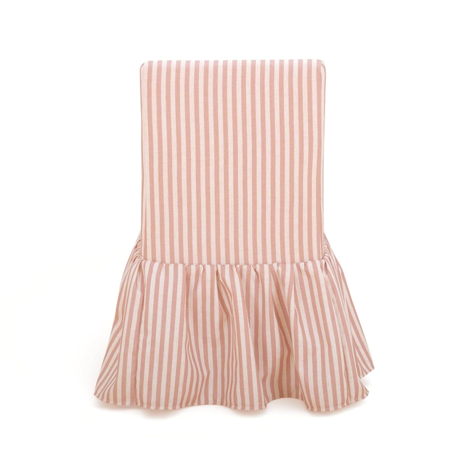 TOV Furniture Gertrude Striped Performance Linen Skirted Dining Chair