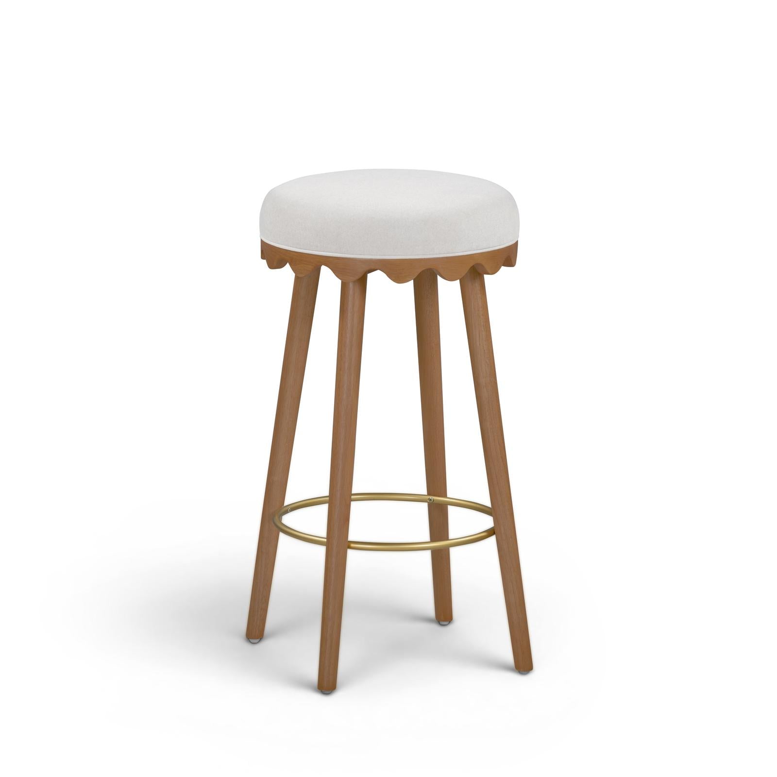 TOV Furniture Oodle Performance Vegan Mohair Bar Stool