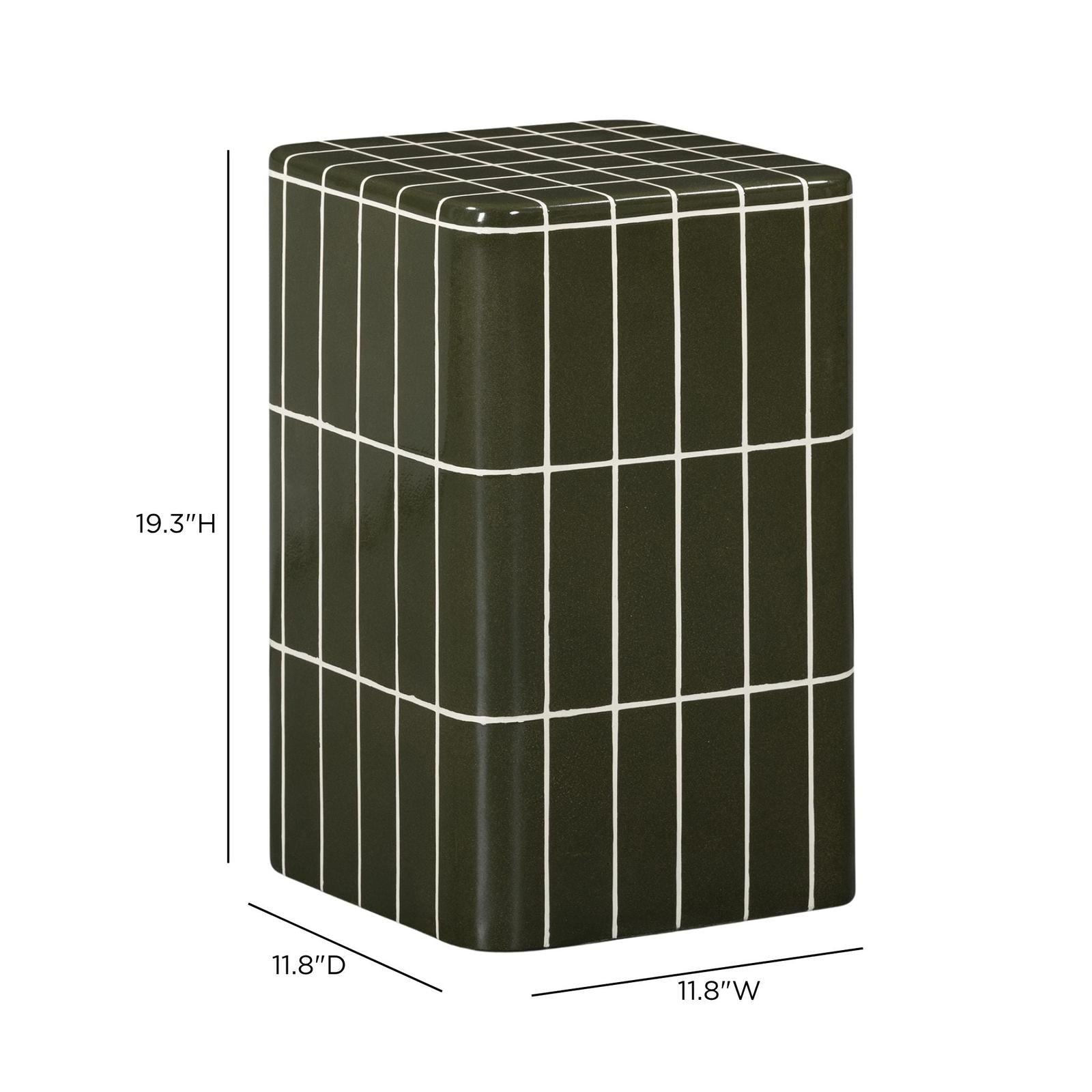 TOV Furniture Tatiana Square Concrete Indoor/Outdoor Side Table