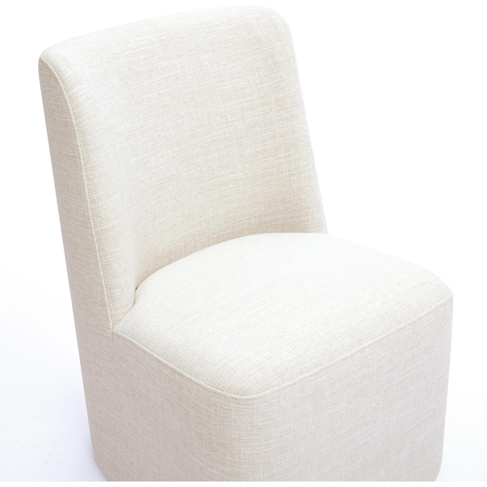 TOV Furniture Melissa Performance Fabric Rolling Dining Chair