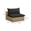 TOV Furniture Cali Performance Fabric & Wicker Outdoor Modular Components
