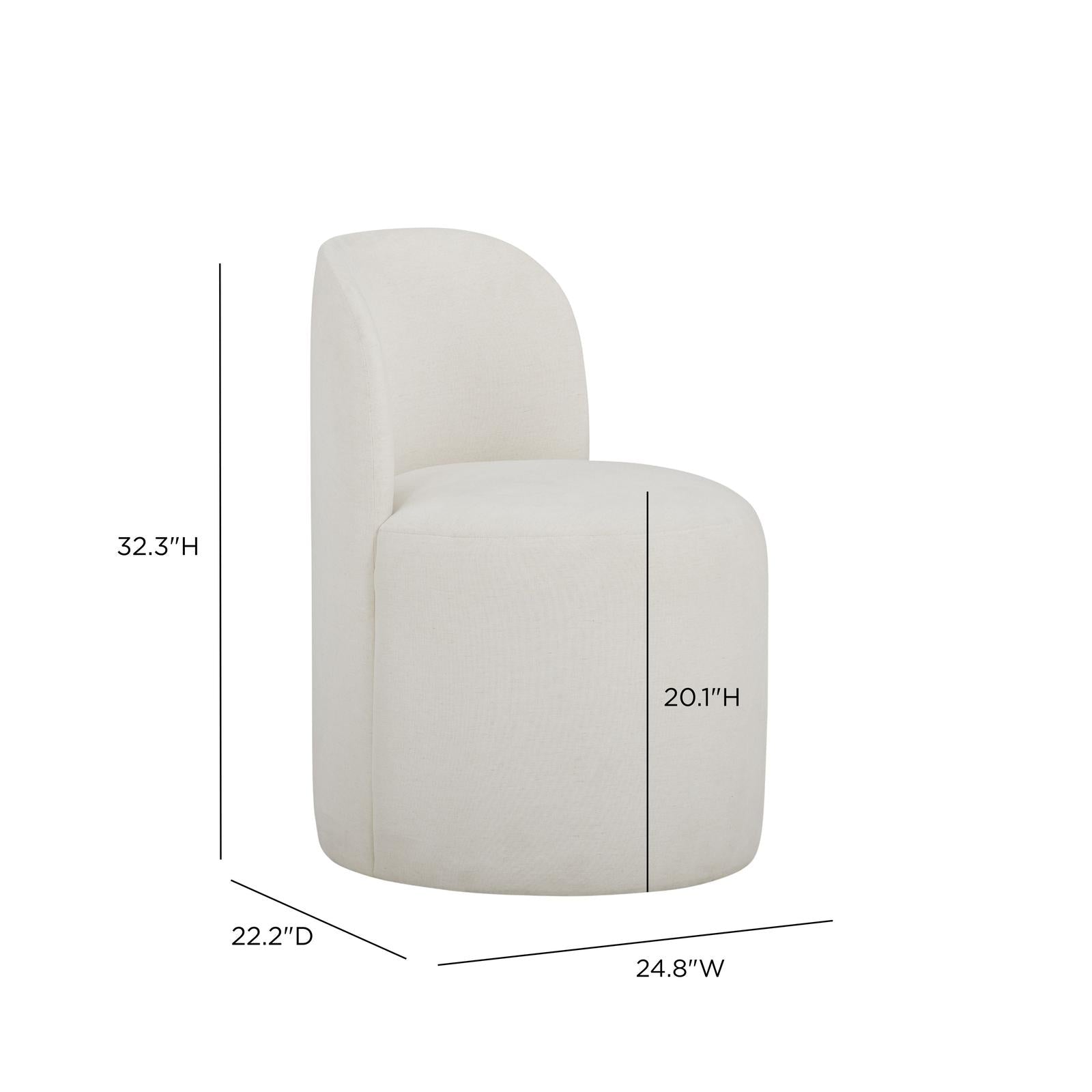 TOV Furniture Persa Round Back Performance Chenille Dining Chair