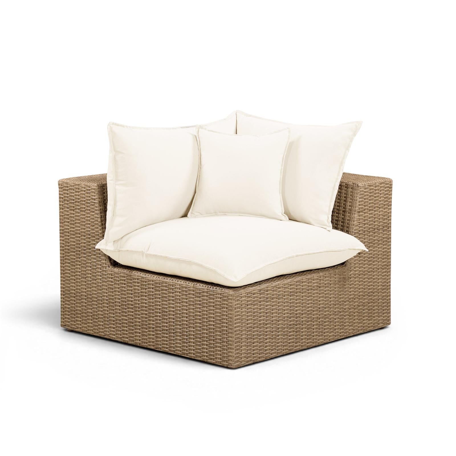 TOV Furniture Cali Performance Fabric & Wicker Outdoor Modular Components