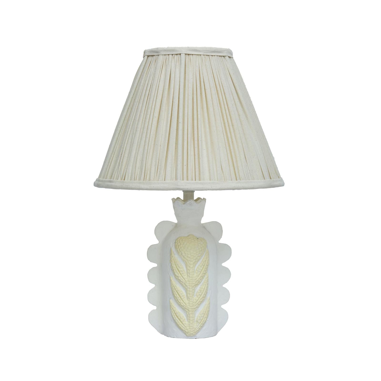 TOV Furniture Edith Scalloped Papier Mache Flower Pleated Table Lamp