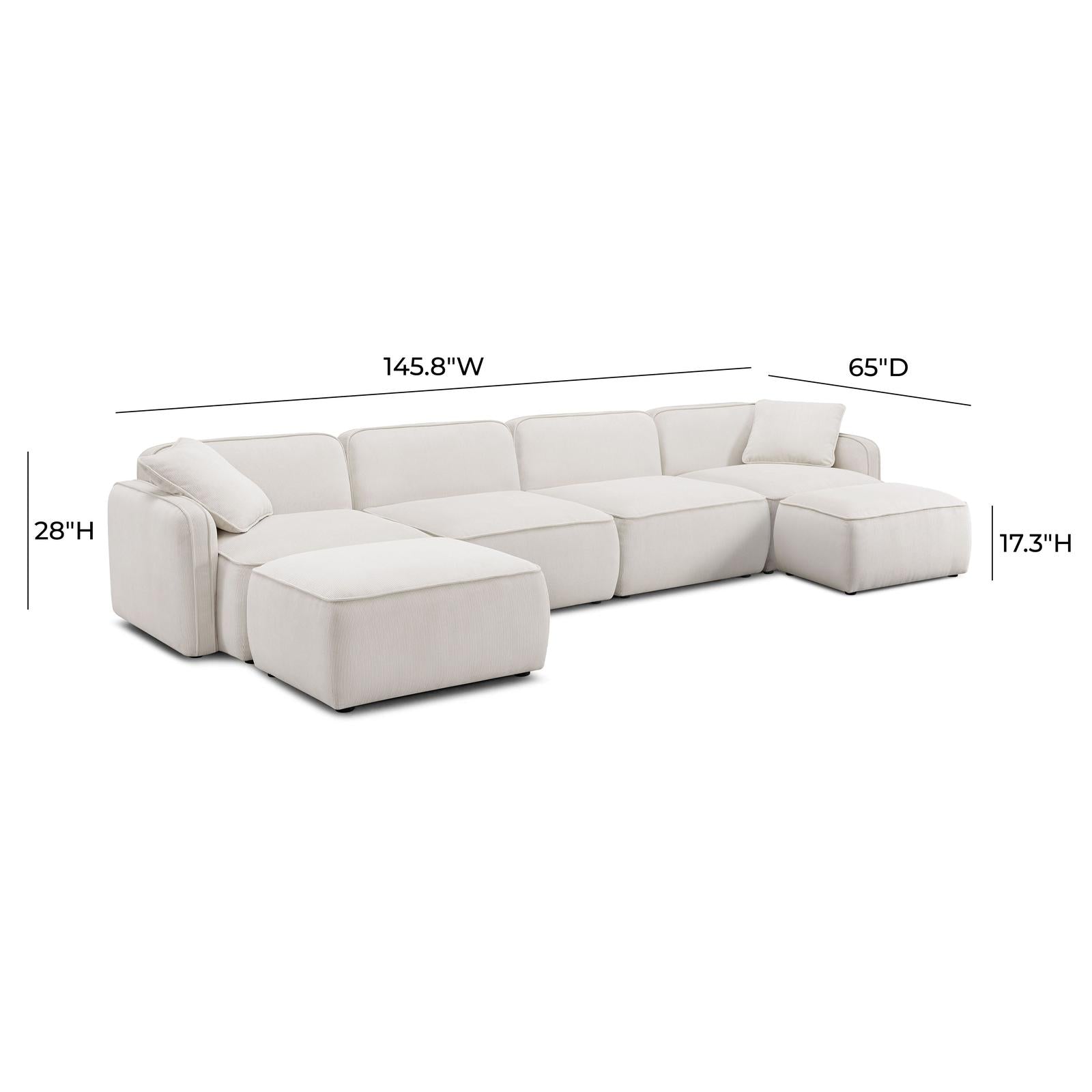TOV Furniture Travie 6-Piece Modular U-Sectional