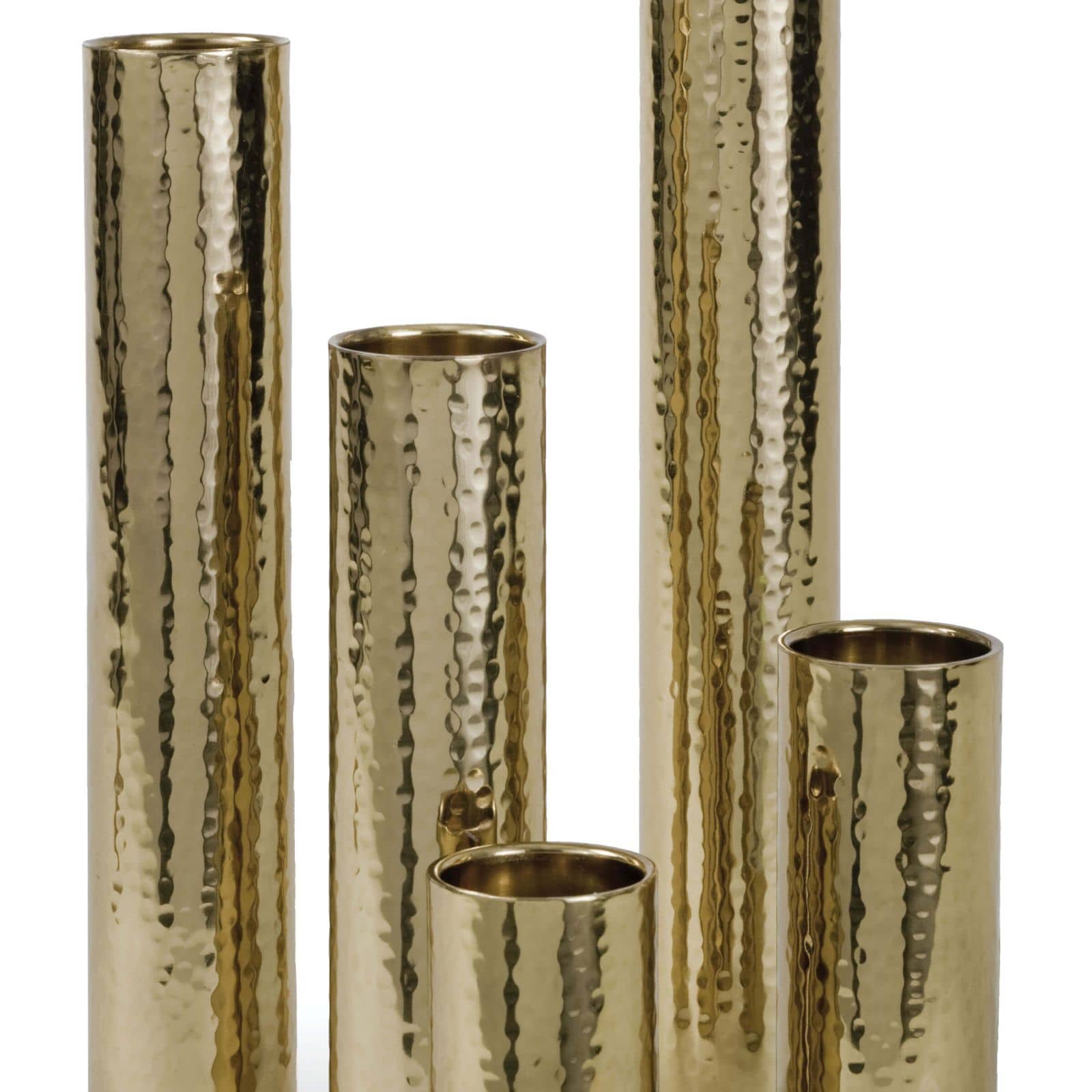 Hammered Bud Vase Set