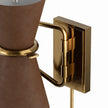 Gable Antique Natural Brass Swing Arm Sconce