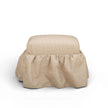 TOV Furniture Gertrude Yellow Gingham Performance Linen Skirted Ottoman