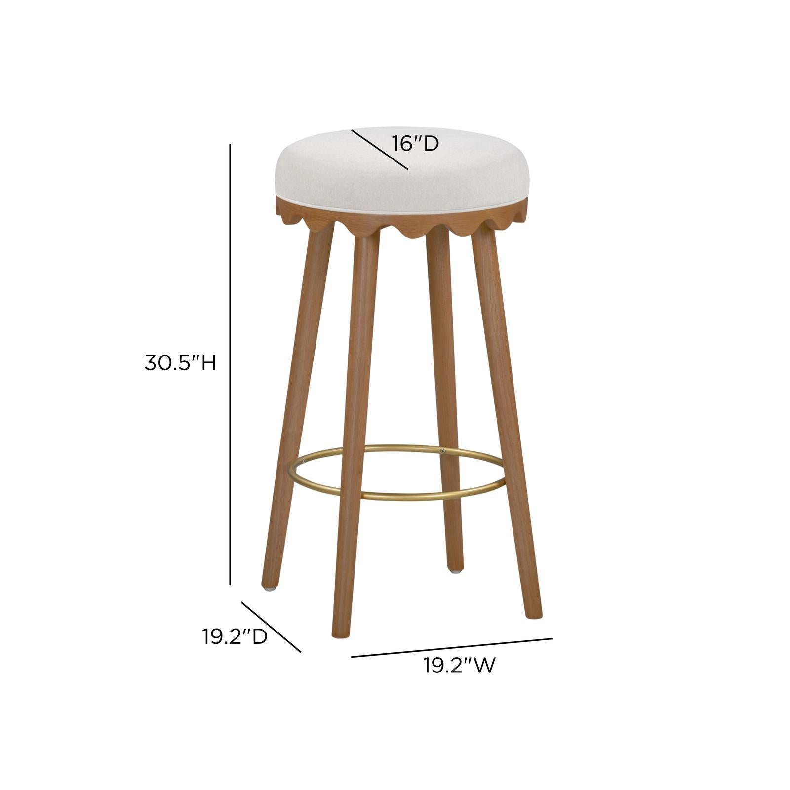 TOV Furniture Oodle Performance Vegan Mohair Bar Stool
