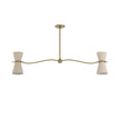 Gable Antique Natural Brass Linear Chandelier