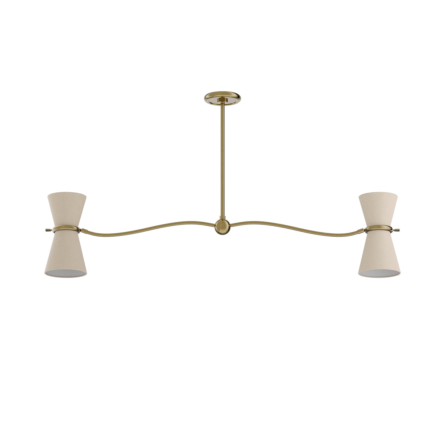 Gable Antique Natural Brass Linear Chandelier