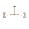 Gable Antique Natural Brass Linear Chandelier