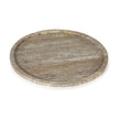 Sutton Round Travertine Tray Set