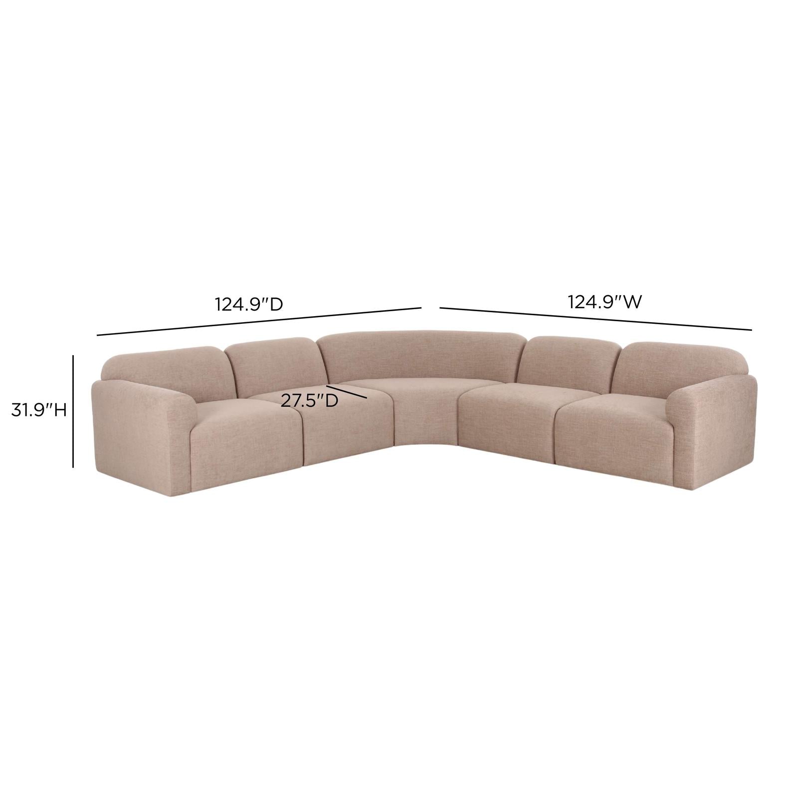 TOV Furniture Gorge 5-Piece Modular Corner Sectional