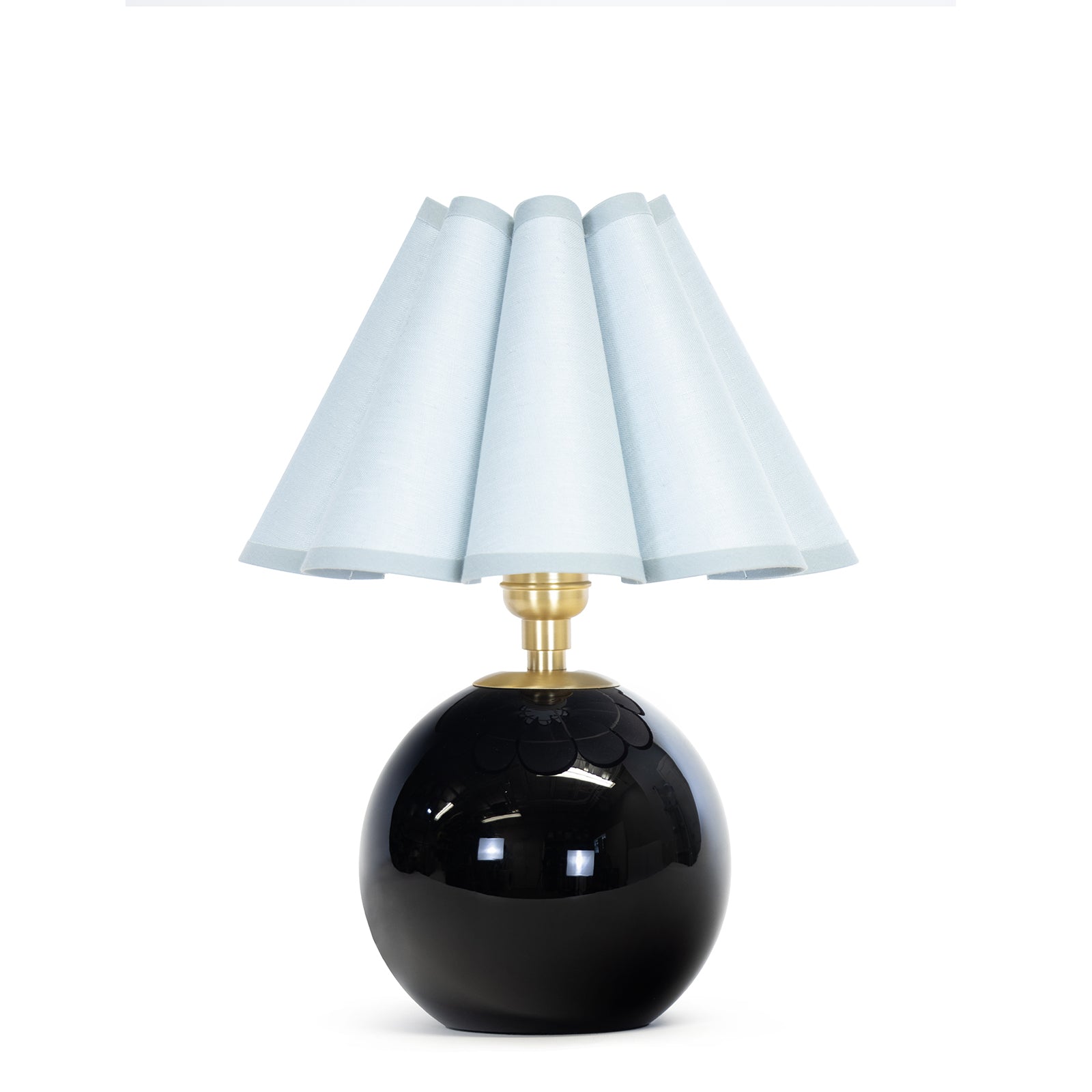 Giorgio Black Natural Brass Glass Mini Lamp