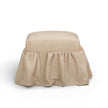TOV Furniture Gertrude Yellow Gingham Performance Linen Skirted Ottoman