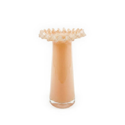 TOV Furniture Ruff Peach Glass Vase