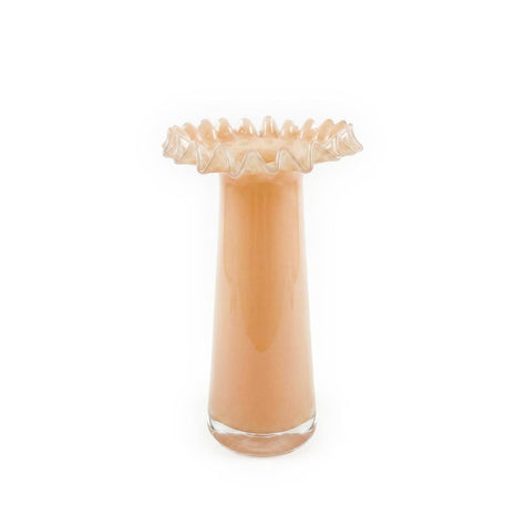 TOV Furniture Ruff Peach Glass Vase