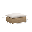 TOV Furniture Cali Performance Fabric & Wicker Outdoor Modular Components
