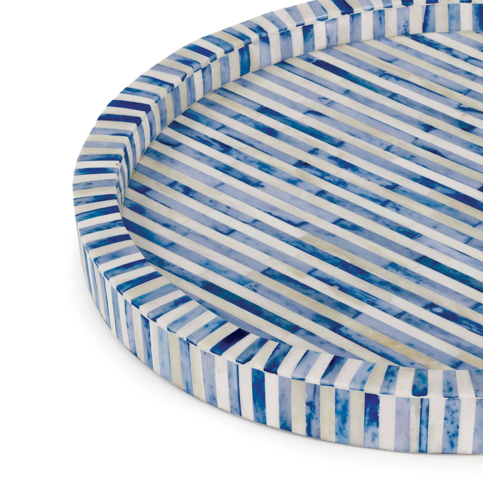 Regina Andrew Bone and Indigo Tray Round
