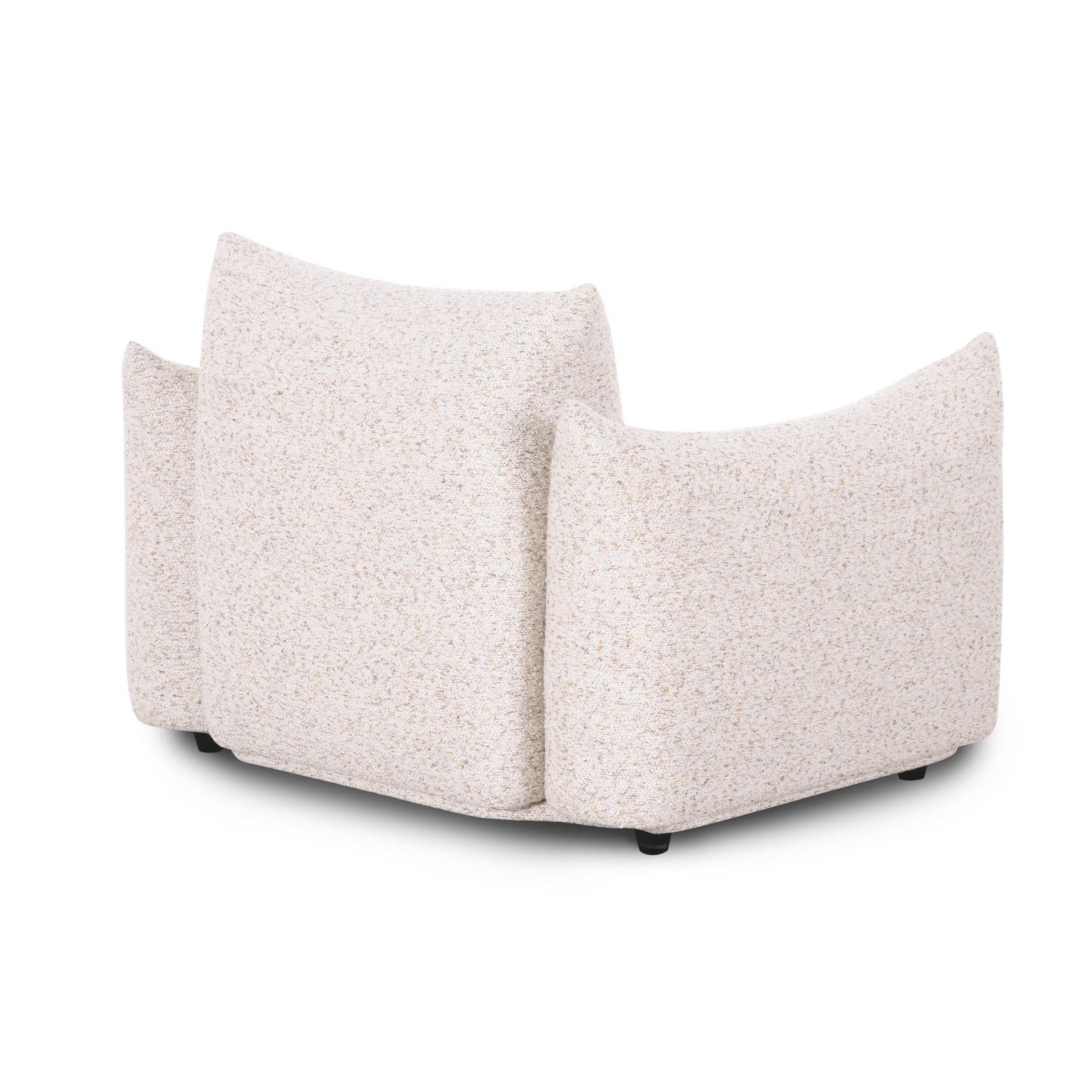 TOV Furniture Saint Tropez Nubby Fabric Armchair in Sand