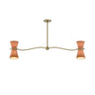 Gable Antique Natural Brass Linear Chandelier