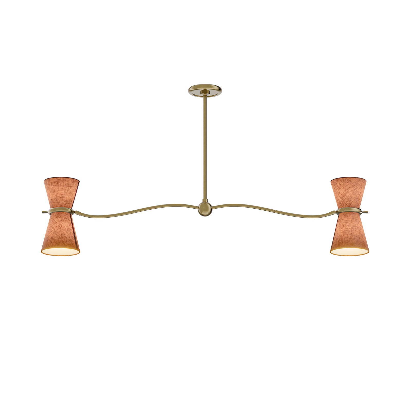 Gable Antique Natural Brass Linear Chandelier