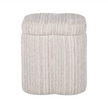 TOV Furniture Lilou Cream Striped Jacquard Storage Accent Stool