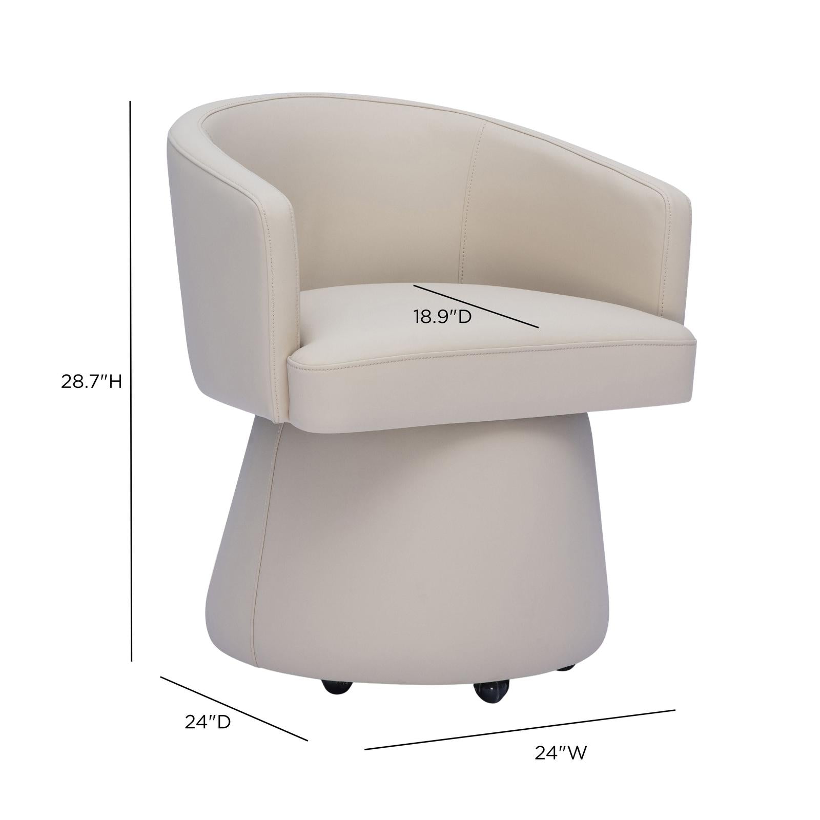 TOV Furniture Kristen Rolling Desk Chair