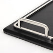Greyson Leather Polished Nickel Rectangle Tray