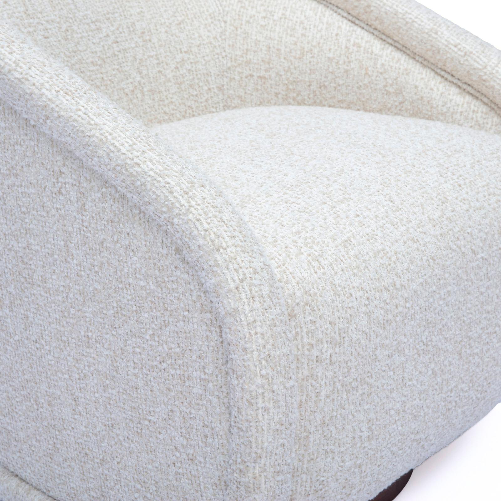 TOV Furniture Clarke Cream Performance Boucle Swivel Accent Chair