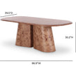 TOV Furniture Gladyss Burl Oval Dining Table