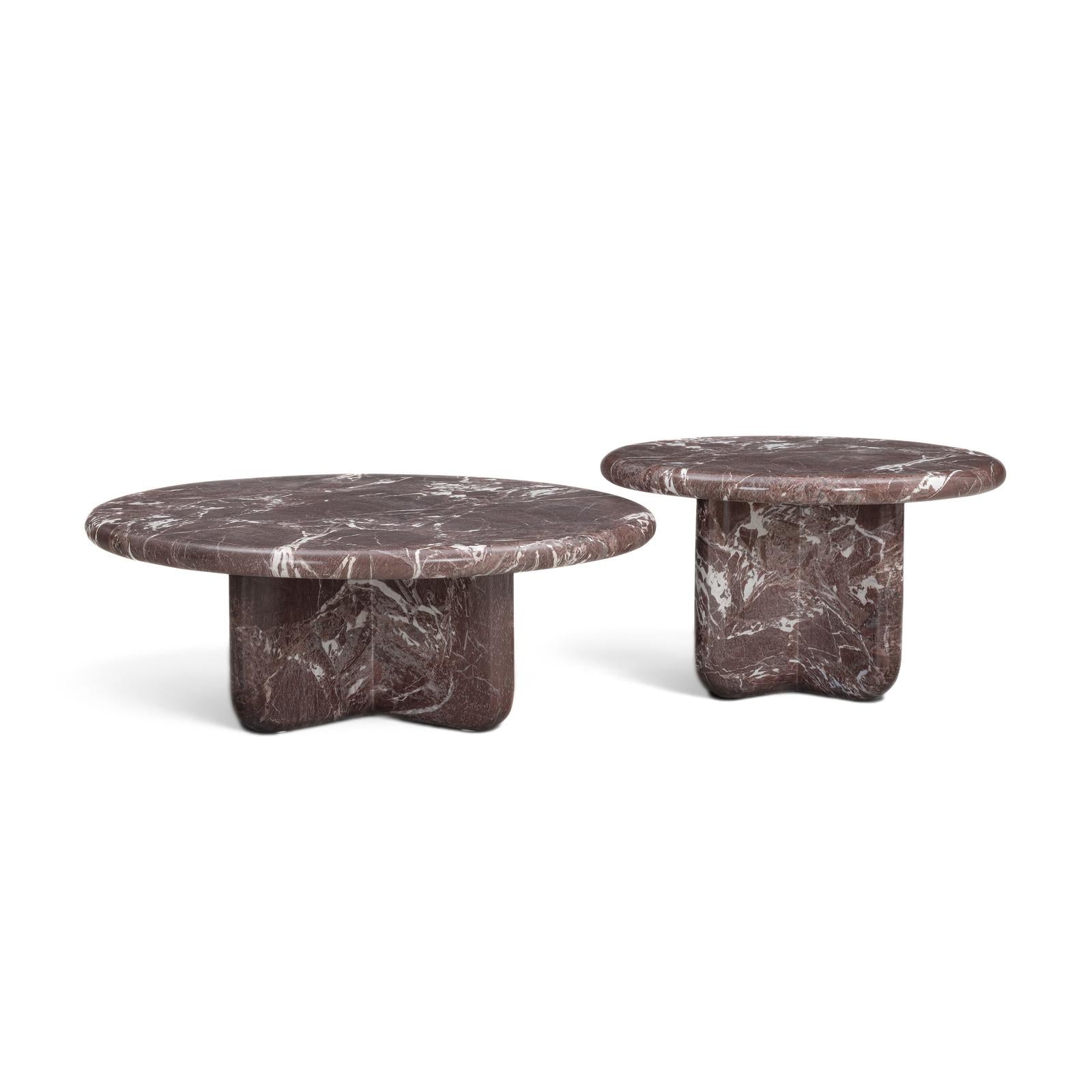 TOV Furniture Juju 2-Piece Faux Marble Indoor/Outdoor Nesting Coffee Table Set