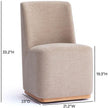 TOV Furniture Melissa Performance Fabric Rolling Dining Chair