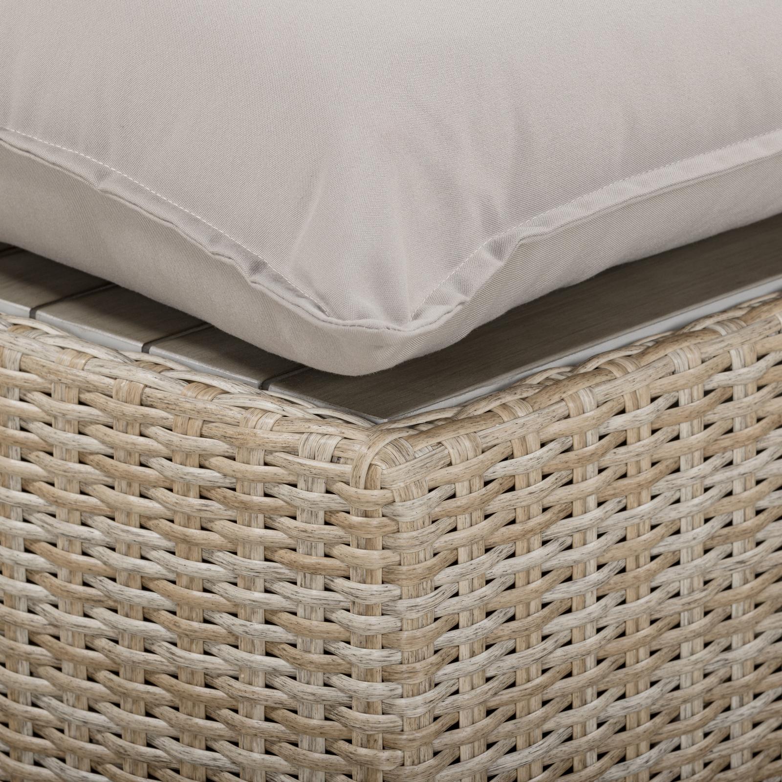TOV Furniture Cali 4-Piece Performance Fabric & Wicker Outdoor Sectional
