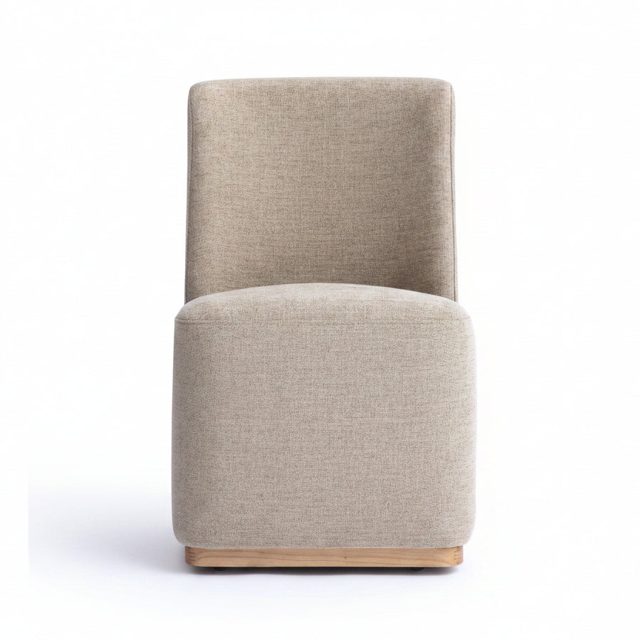 TOV Furniture Melissa Performance Fabric Rolling Dining Chair