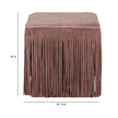 TOV Furniture Daphne Square Suede Fringe Ottoman