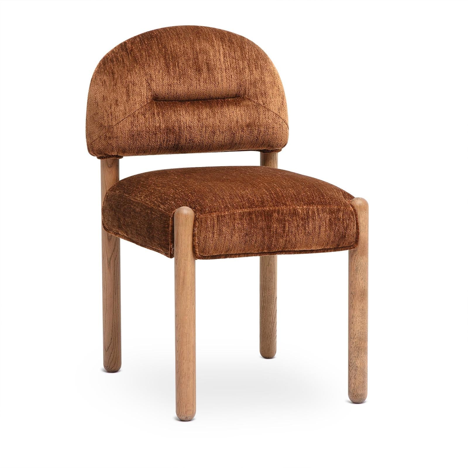 TOV Furniture Bruno Thick Performance Chenille Arched Back Dining Chair