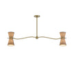 Gable Antique Natural Brass Linear Chandelier