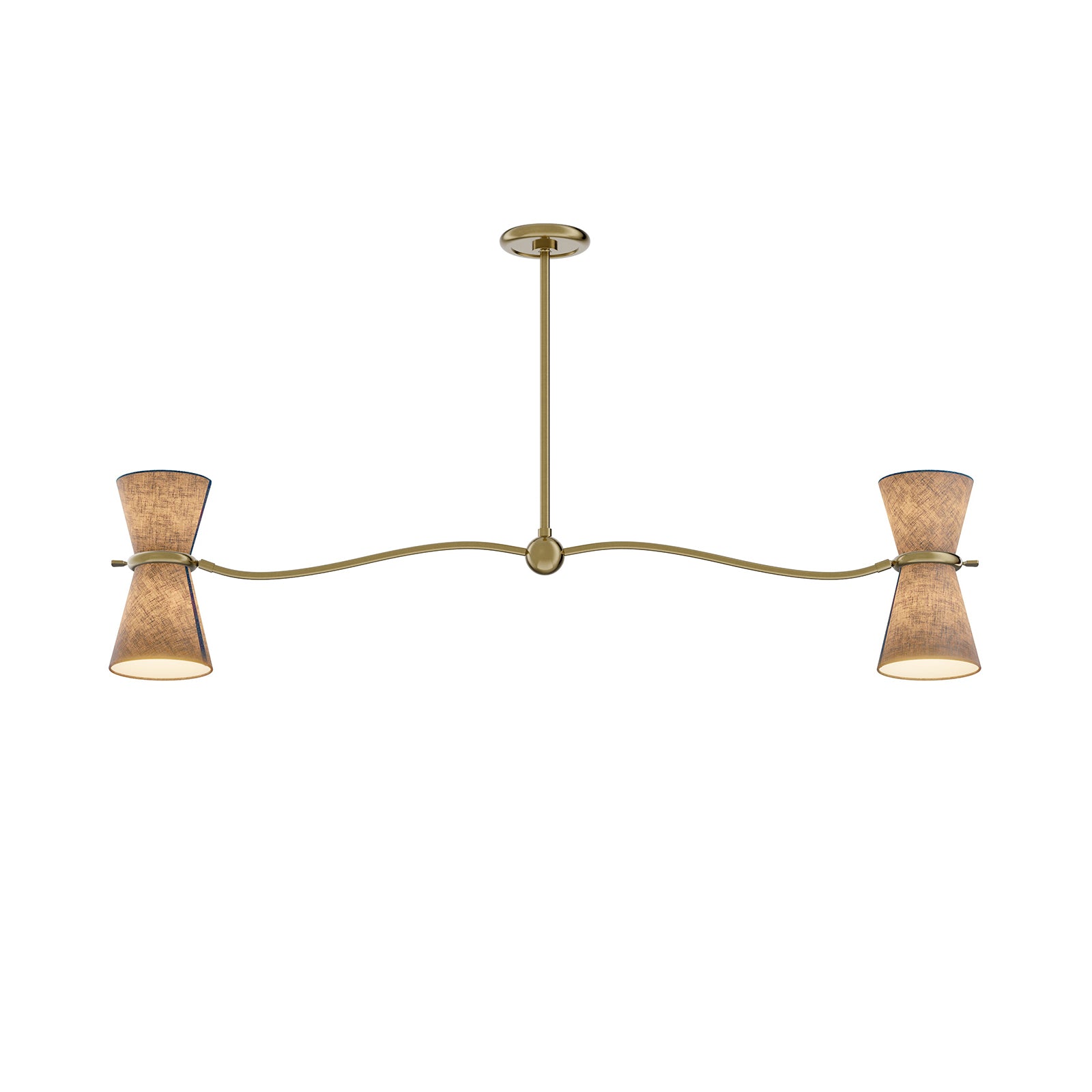 Gable Antique Natural Brass Linear Chandelier