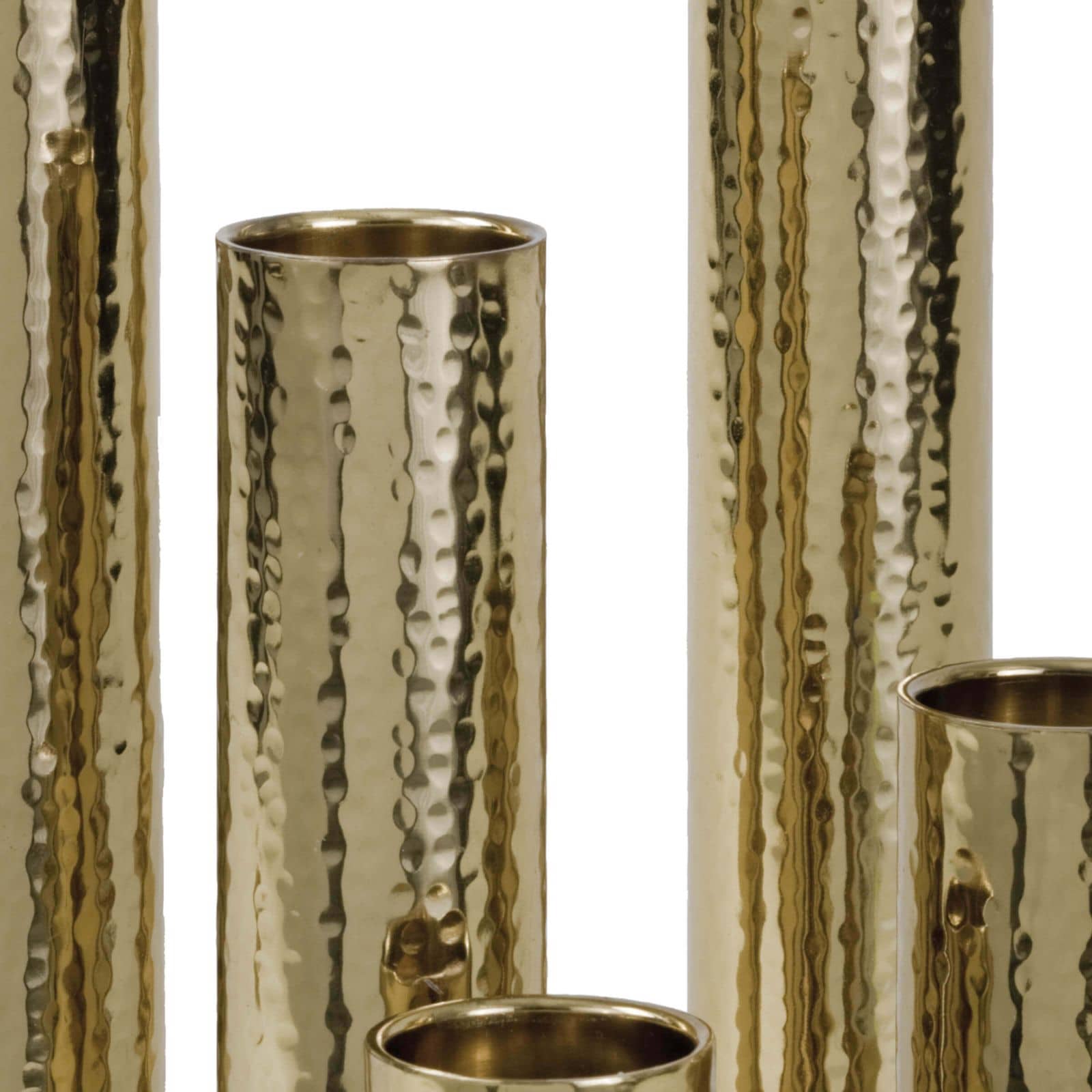 Hammered Bud Vase Set