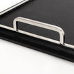 Greyson Leather Polished Nickel Rectangle Tray